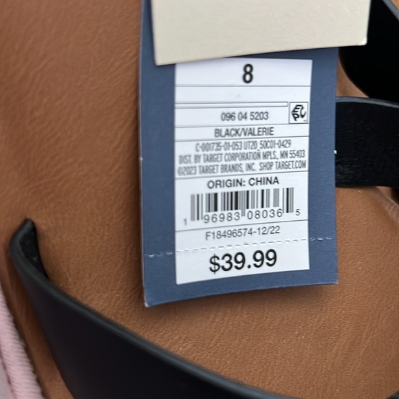 Universal threads, black platform, sandals, chunky heel - Picture 7 of 7